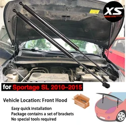 Hood Struts for Kia Sportage SL 2010-2015 Front Bonnet Modify Lift Supports Shock Absorber Carbon Fiber Prop Rod Pistons Spring