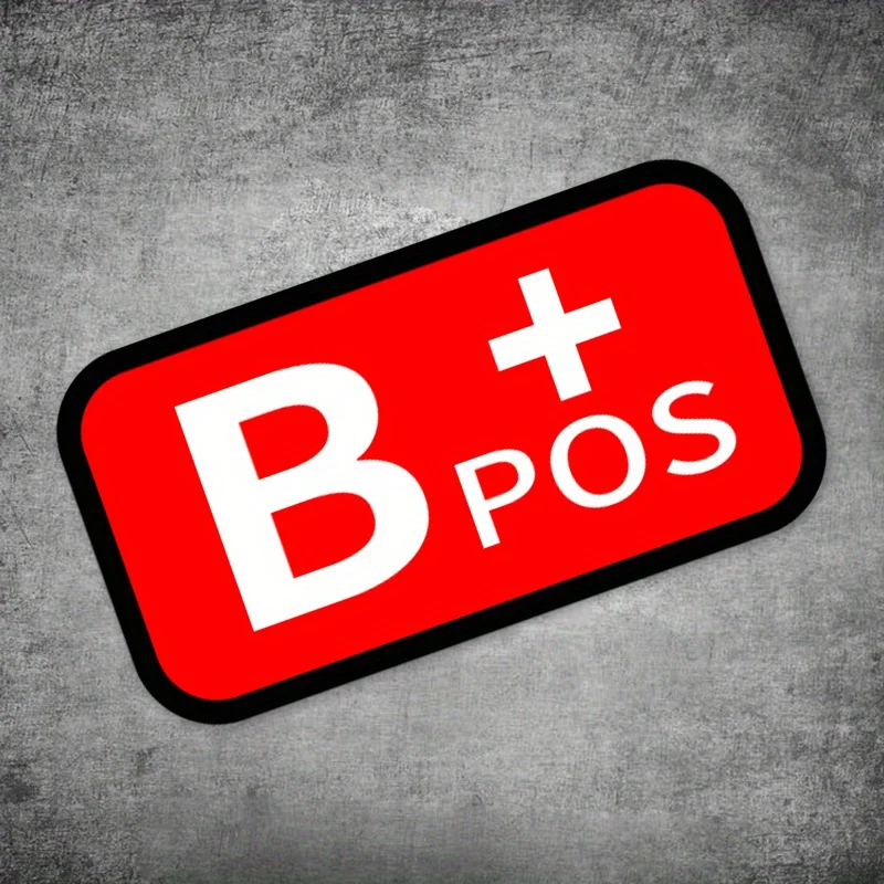 الأحمر ABO نوع الدم شعار دراجة مقاوم للماء ملصقات ذاتية اللصق مقاومة للشمس للدراجات النارية لوحة جانبية خزان الوقود الصفر #6