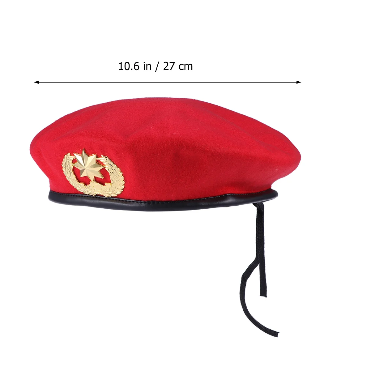 Red Sailor Hat Stage Show Square Dancing Woolen Beret ( Pointed Star)