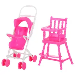 Dollhouse Furniture Scene Model Playing House Photo Props Toys Miniature Baby Stroller Infant Carts Dolls Accessories