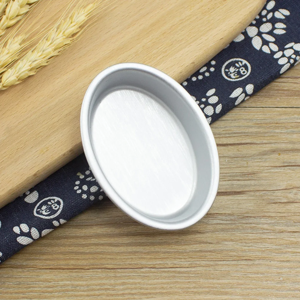 

6Pcs Non Stick Aluminum Alloy Cake Pans Oval Baking Molds for Cheesecake Jelly Pudding Home Bakers Aluminum Alloy Cake Pans