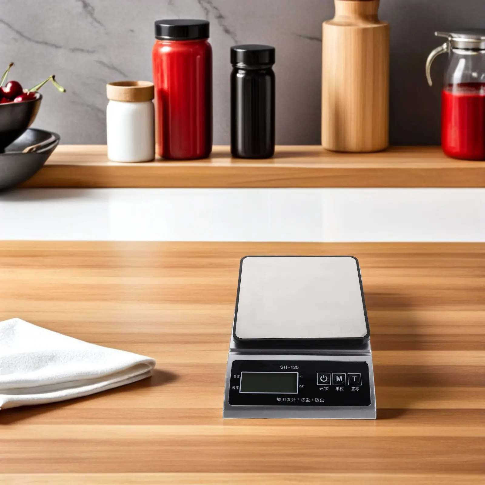 High Precision Kitchen Electronic Scale Stainless Steel Surface Digital Food Scale Baking Cooking Weighing Scales Kitchen