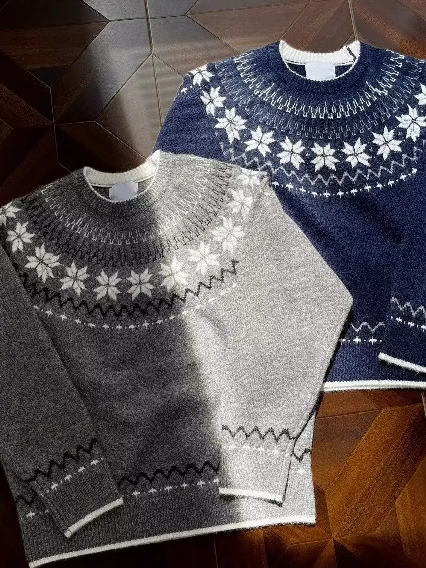 

Retro American Lazy Sle Casual Loose ex Fair Isle Knitwear Sweater Breathable Long Sve round Ne Pullover for Men A...