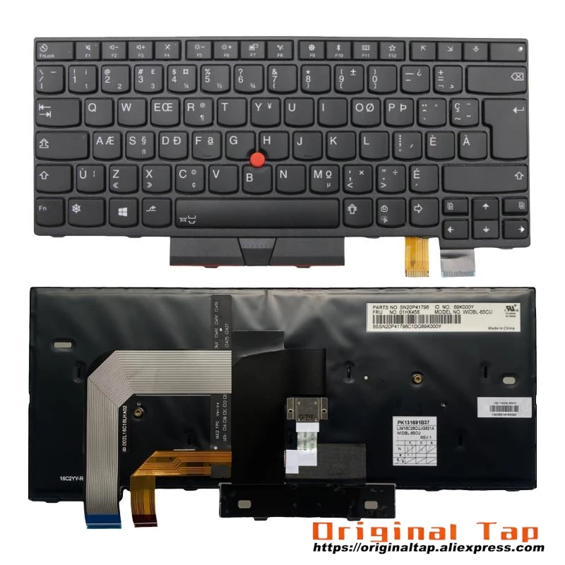 

Канадская французская клавиатура с подсветкой CFA для Lenovo Thinkpad T470 A475 T480 A485 01AX488 01AX529 01AX570 01HX420 01HX460 01HX500