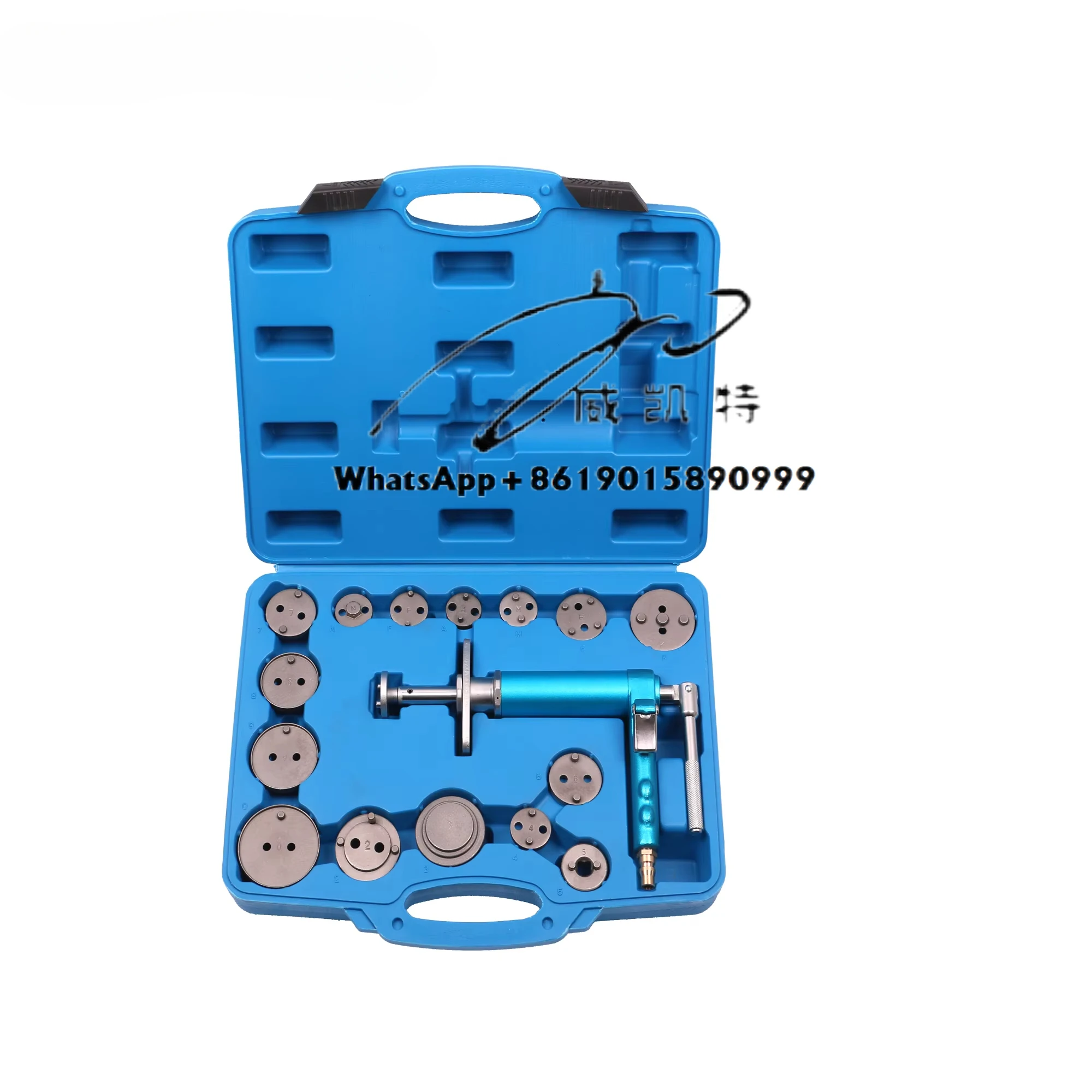 New Professional Automotive Repair Tools 16pcs Pneumatic Air Powered Brake Caliper Rewind Set Wind Back Tool Kit for Car EC1417