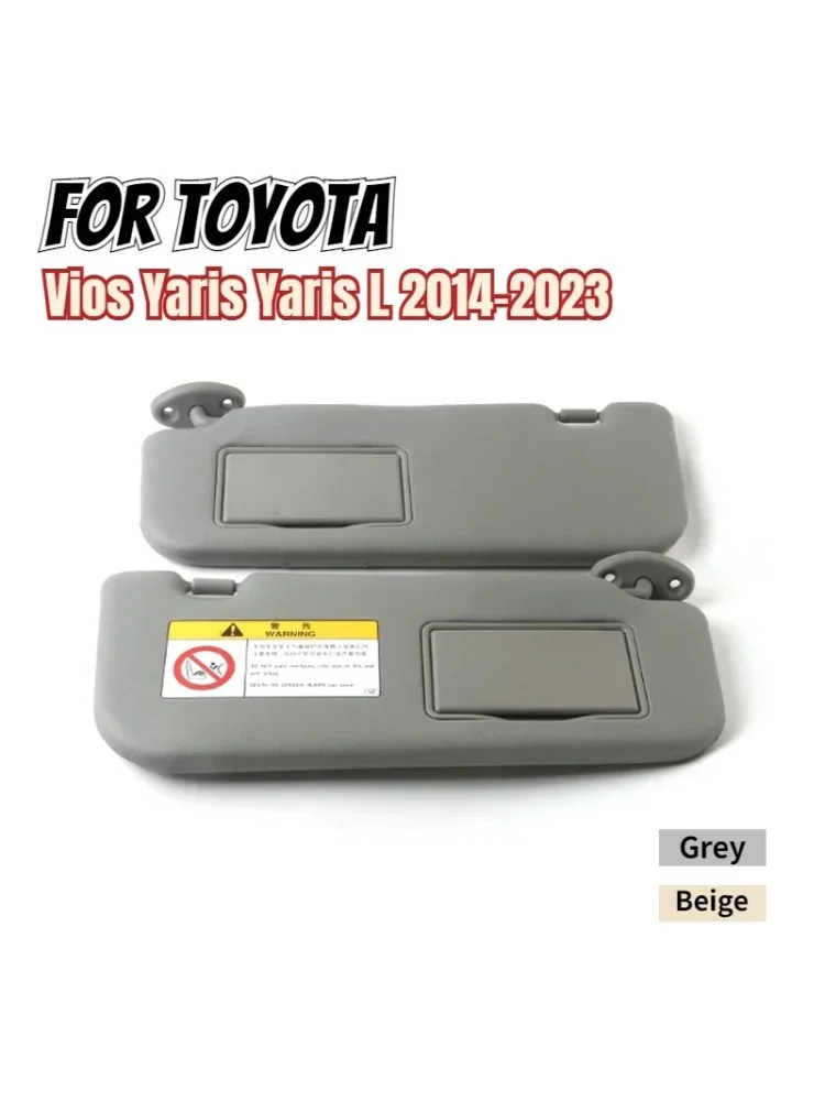 Szaro-beżowa lewa/prawa osłona przeciwsłoneczna do Toyota Vios Yaris L 2014 2015 2016 2017 2018 2019 2020 2021 2022 — 2