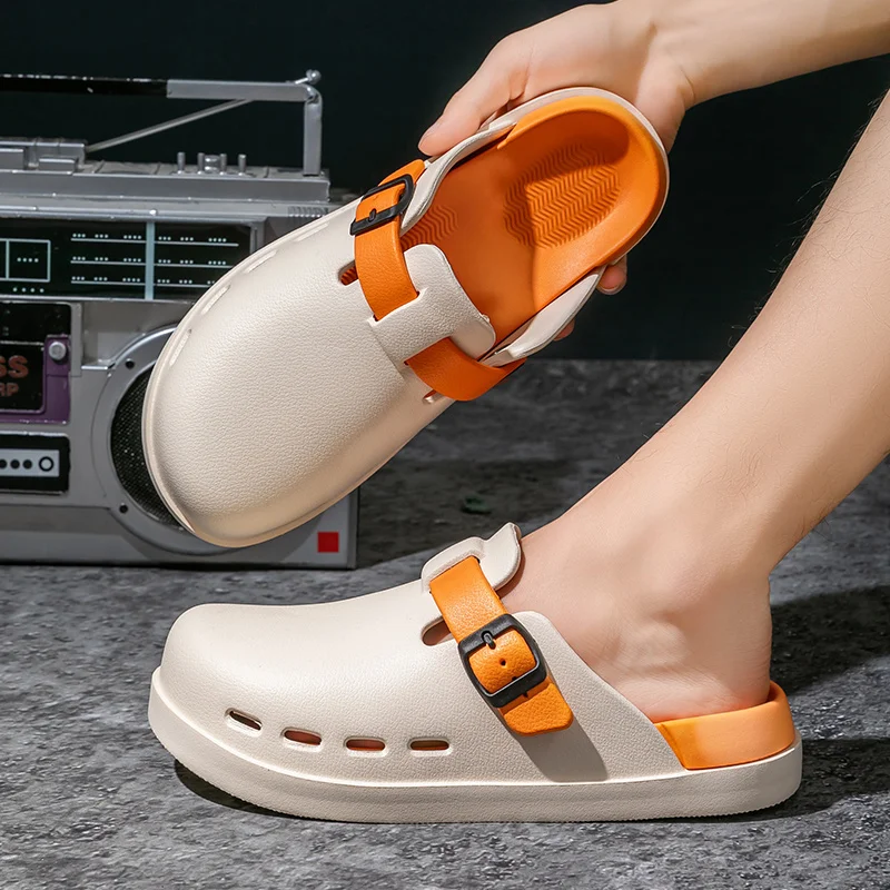 

New Men's Summer Slippers EVA Anti-slip Outdoor Beach Sandals Outdoor Women's Men's Casual Waterproof Couple Fashion Sandals