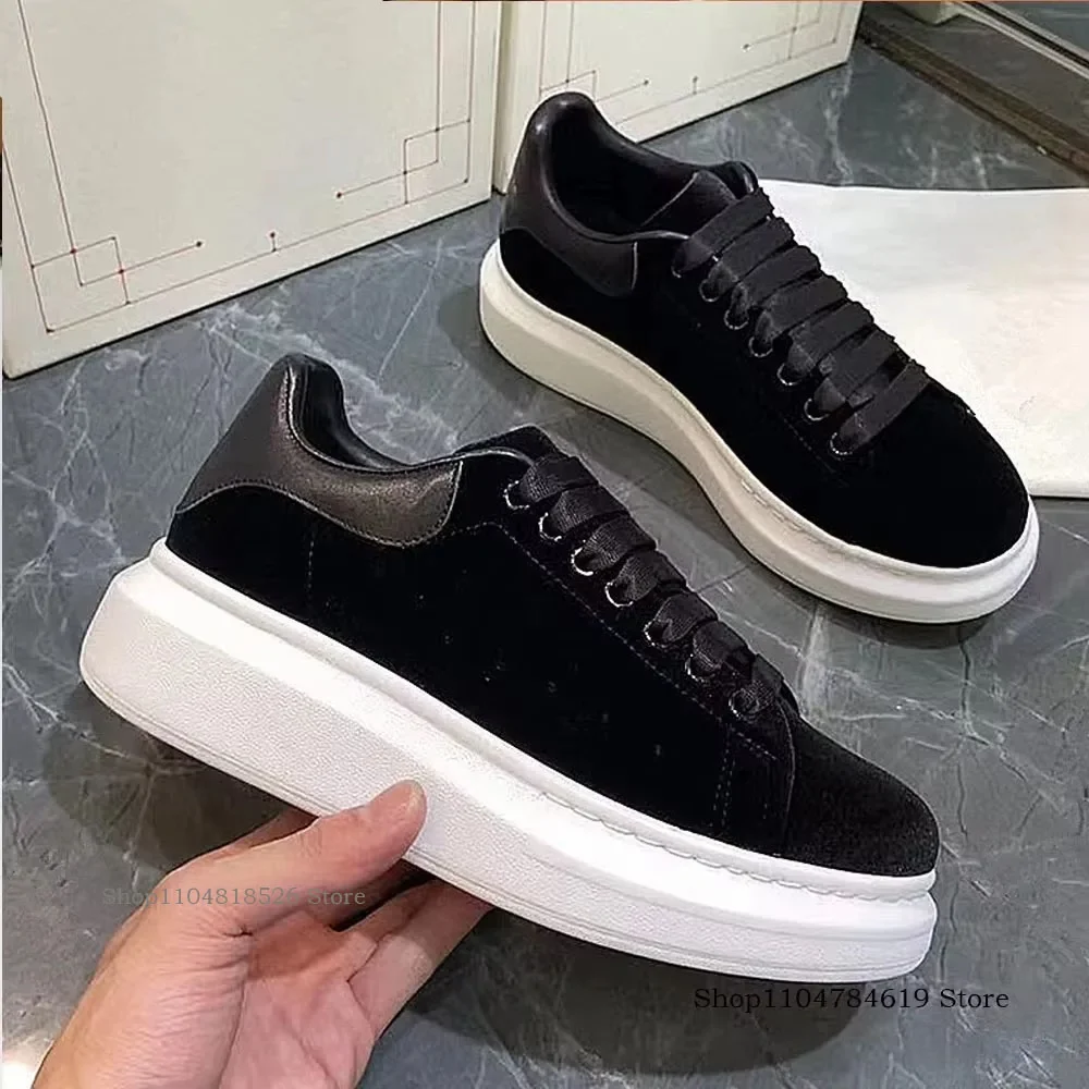 Damesflats Elegante skateboardschoenen Witte sneakers Dikke zool Binnenhoogteverhogende gevulkaniseerde schoenen voor heren en dames