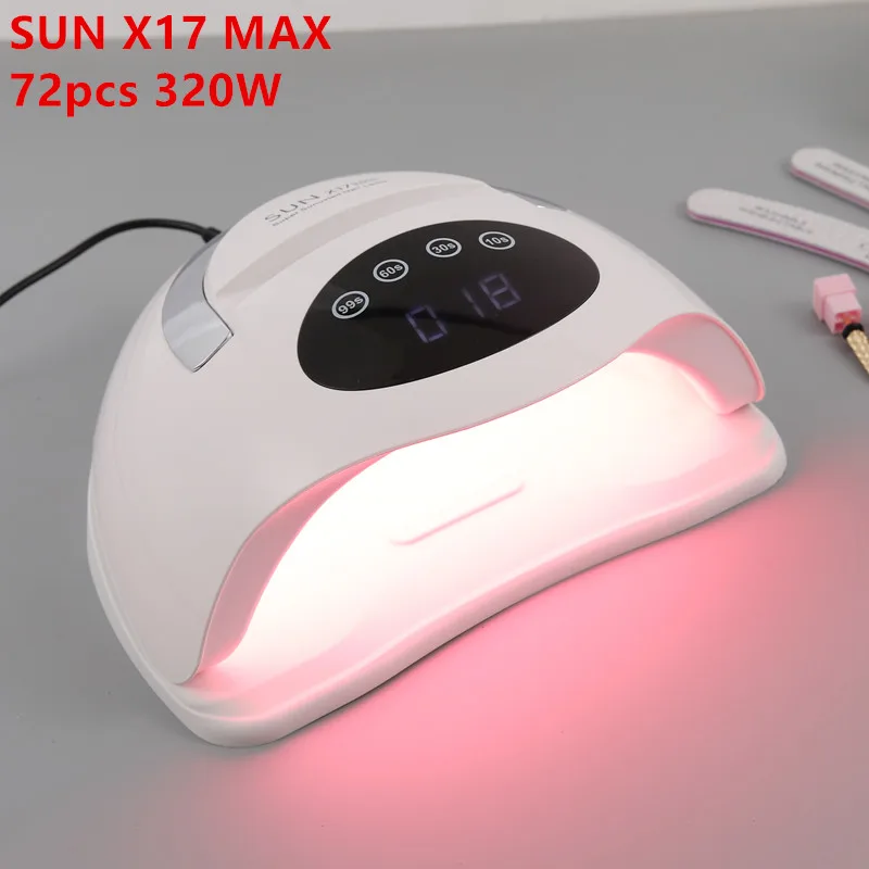 Sun X17 MAX UV LED Lamp For Nail Manicure 72 LEDS Professional Gel Polish Drying Lamps With Timer Auto Sensor Equipment Tools