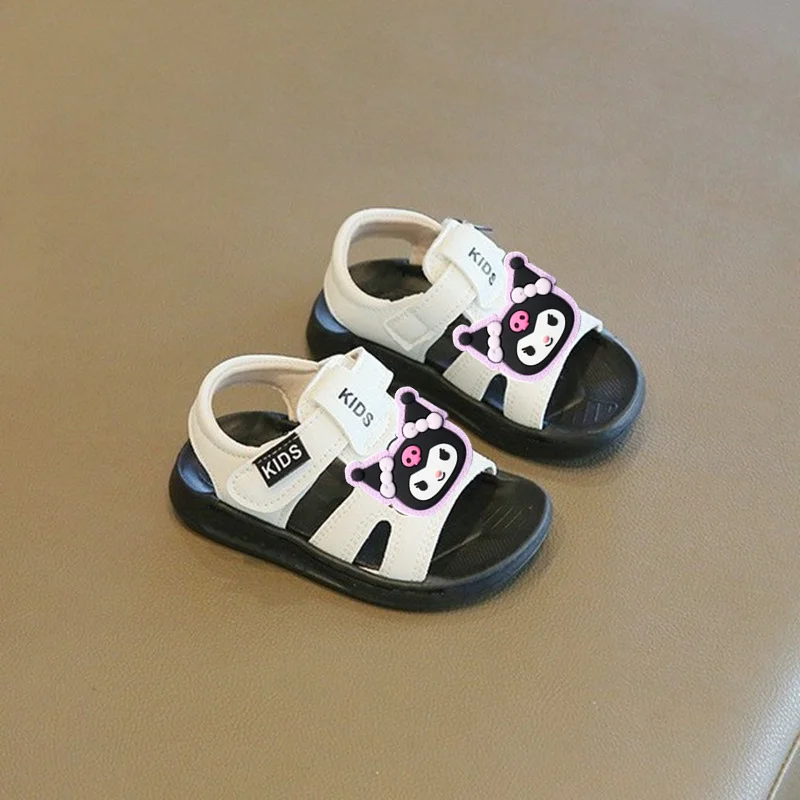 

Sanrio kuromi baby girl boy hollow breathable casual shoes sandals hello kitty kids sandals 2025 summer new cartoon beach shoes