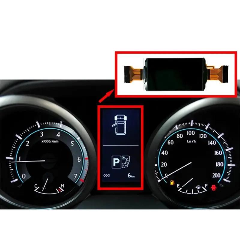 ABQB-Replacement LCD Display Screen Instrument Cluster For Toyota Prado J150 LC150 2010-2014 Pixel Quality