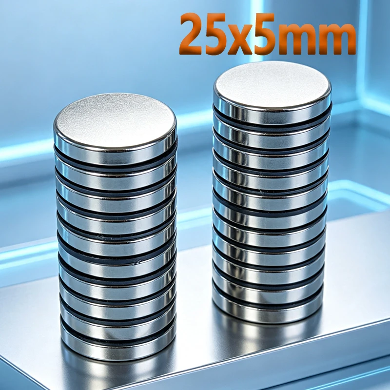 N35 NdfeB 25x5mm Magnet Round Shape Neodymium Magnet Fridge Magnets 1-50pcs 25*5mm Accessory Permanent Magnetic Imanes