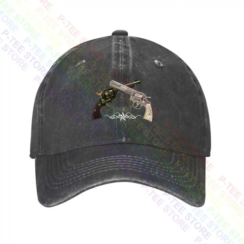 Crossed Revolvers Western Cowboy Country Guns Free Uk P&P Baseball Cap Snapback Caps Knitted Bucket Hat