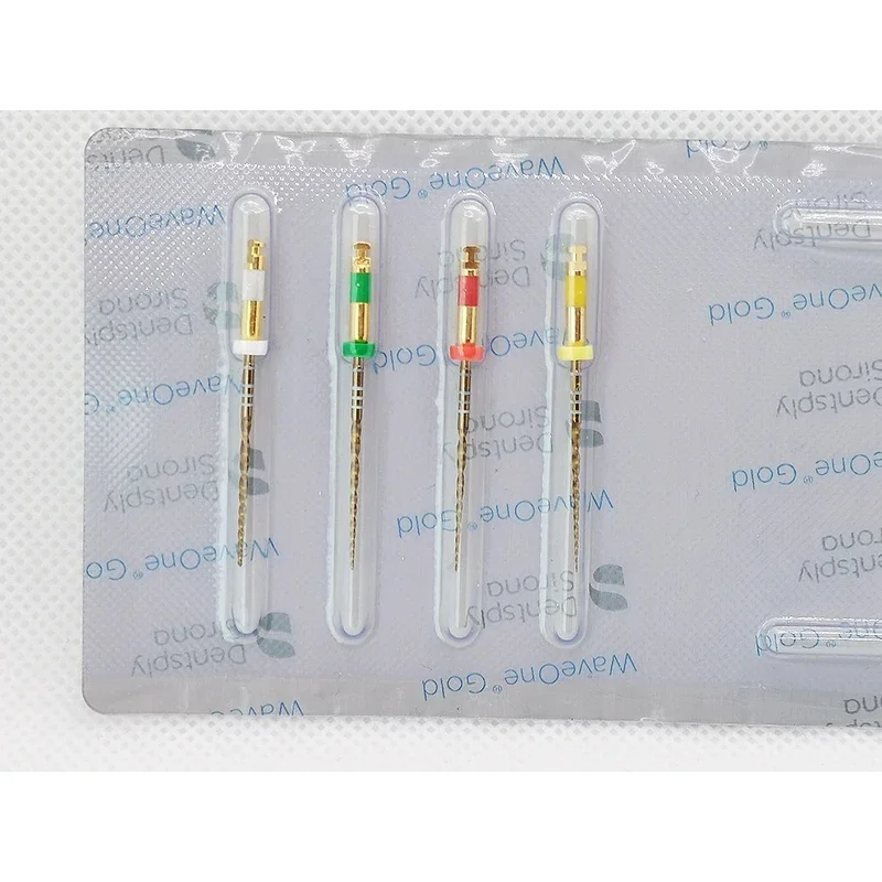 1PKS Dental Wave One Gold Rotary Files, Niti Heat‑Activated Flexible Endodontic Files For Dentist Root Canal Treatment