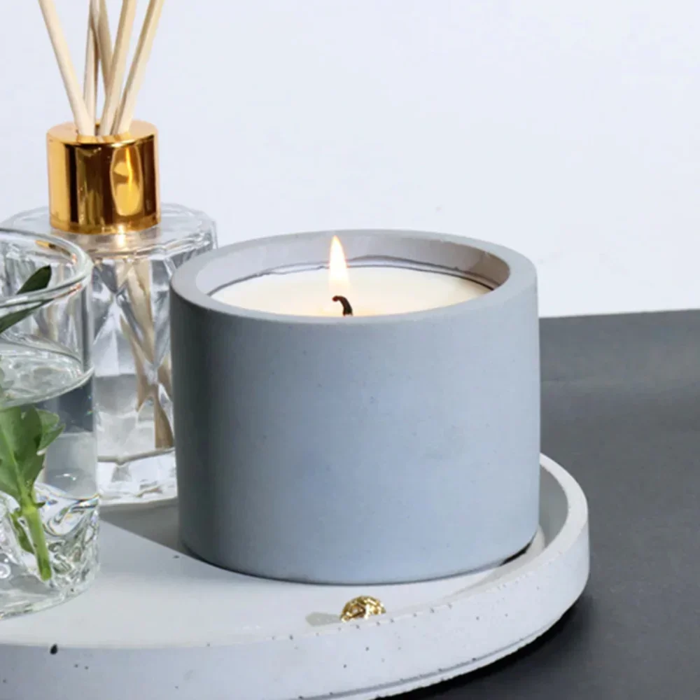 

3 Sizes Round Cement Concrete Molds Candle Cup Holder Silicone Mold DIY Handmade Flower Pot Clay Mould Wax Box Making Tool