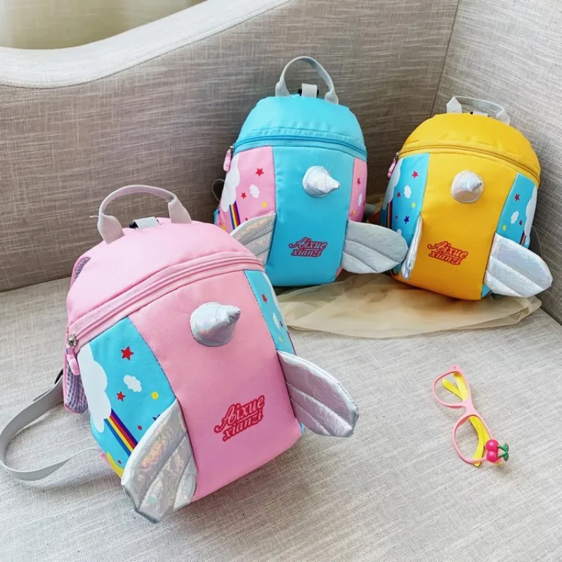 Mochila infantil para crianças, bolsa de ombro antiperda para meninos e meninas, bolsa fofa na moda, de 1 a 3 anos