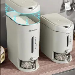 Sealed Rice Bucket Sealed Moisture Proof Rice Dispenser Household Cereal Dispenser Rice Grain Storage Box Home Kitchen Storage