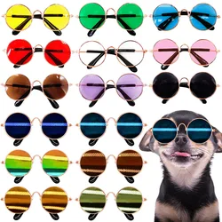 Gafas de sol redondas Vintage para perro y gato, accesorios para fotos de cachorros, decoraciones para perros, gafas de reflexión, accesorios