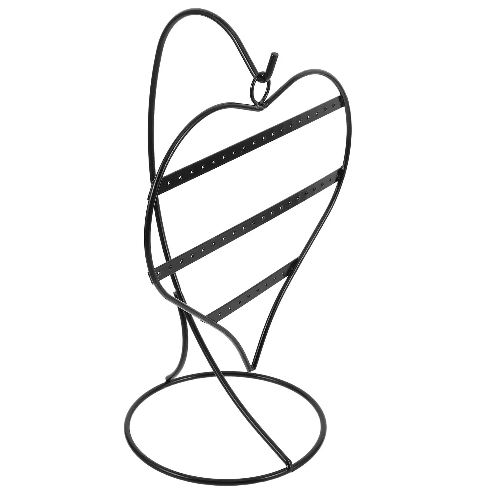 

Iron Earring Display Stand Heart Shape Metal Jewelry Organizer Multilayer Holder For Drop Pendant Accessories Black