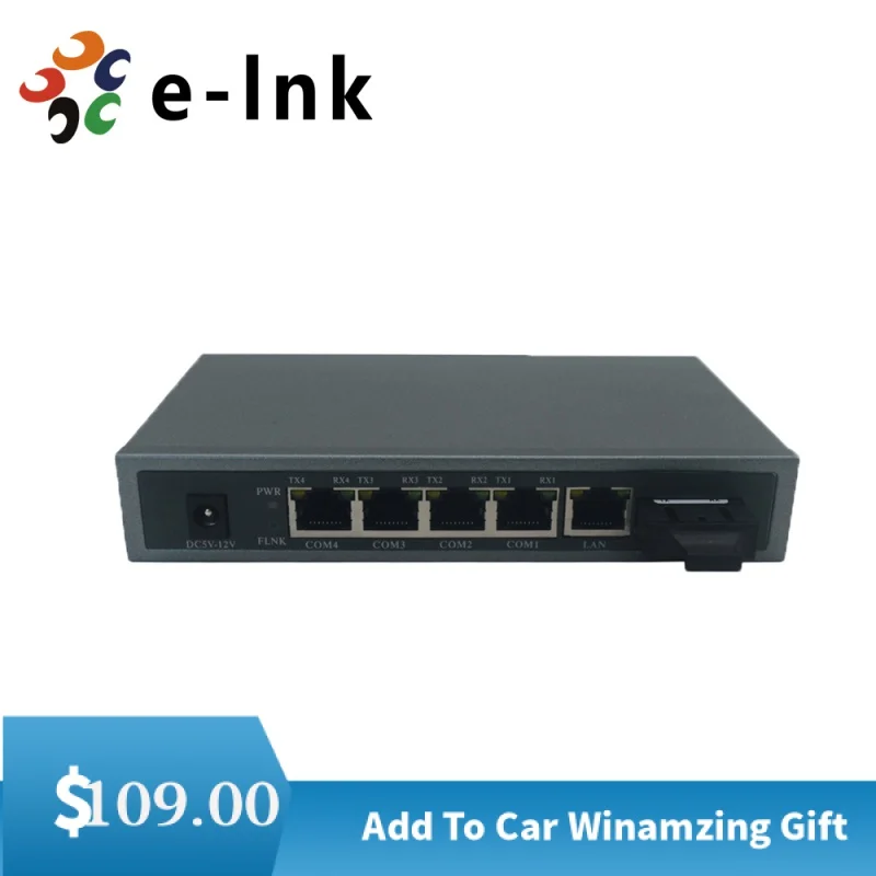 

4 port RS232/RS422 Serial to Fiber/Ethernet Converter,over Multimode/single-mode fiber up to 2km/20km