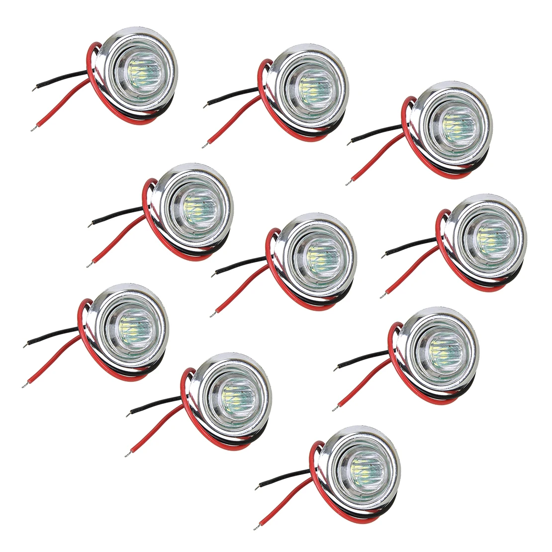 

12V Universal Round 3/4" LED Front Rear Deck Stair Courtesy Bullet Light For Marine Boat Truck Pontoon barge dinghy Kayak 10Pcs