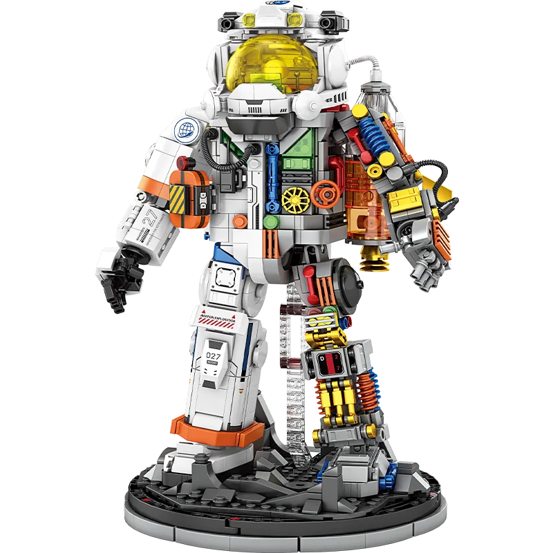 Briques de construction d'astronautes d'aventure spatiale créative, modèle de Robot, figurine d'action, jouet éducatif DIY, cadeau pour enfants