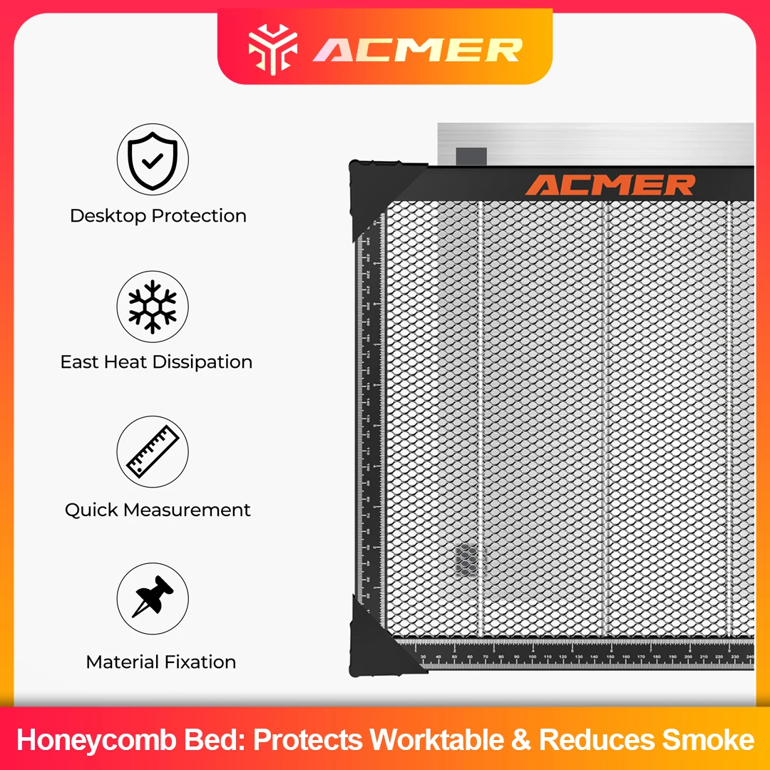 

ACMER Working Table 260*215mm 500*500mm Honeycomb Bed Universal Board Desktop Protection Heat Dissipation for Laser Engraving