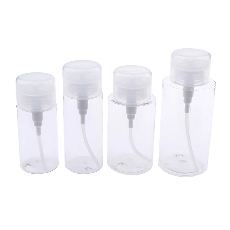 120/150/200/300Ml Lege Pomp Dispenser Vloeibare Uv Gel Polish Nail Art Polish Schoon Flessenreiniger Remover Fles