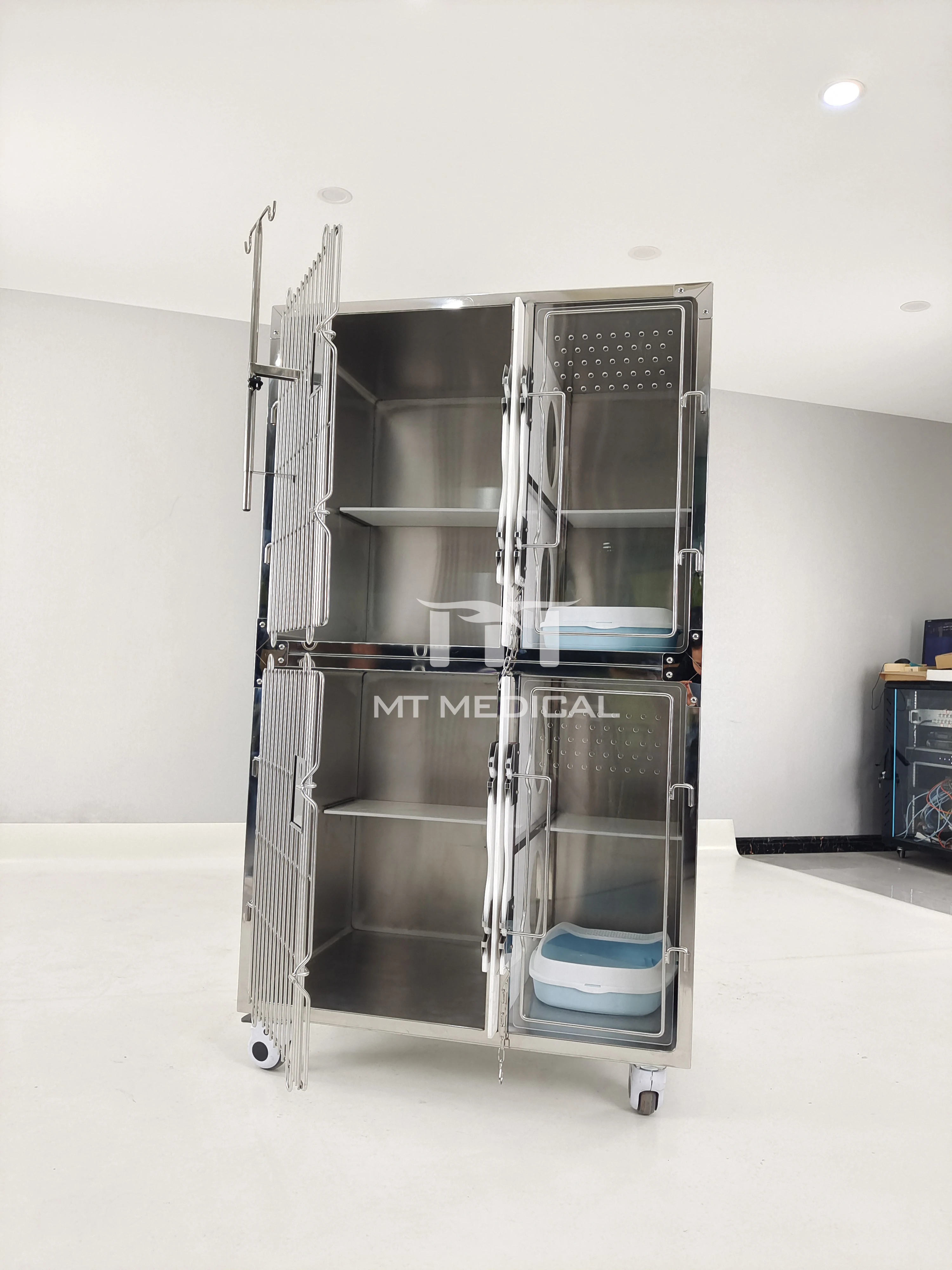 MT MEDICAL Veterinary Heavy Modular Breeding Animal Edelstahl Vet Pet Dog Cage Kennel Cages