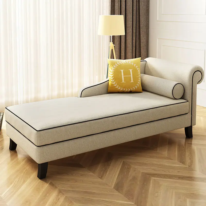 Sofá de tela Simple para apartamento pequeño, Chaise Longue, cama, dormitorio, Hotel, apartamento