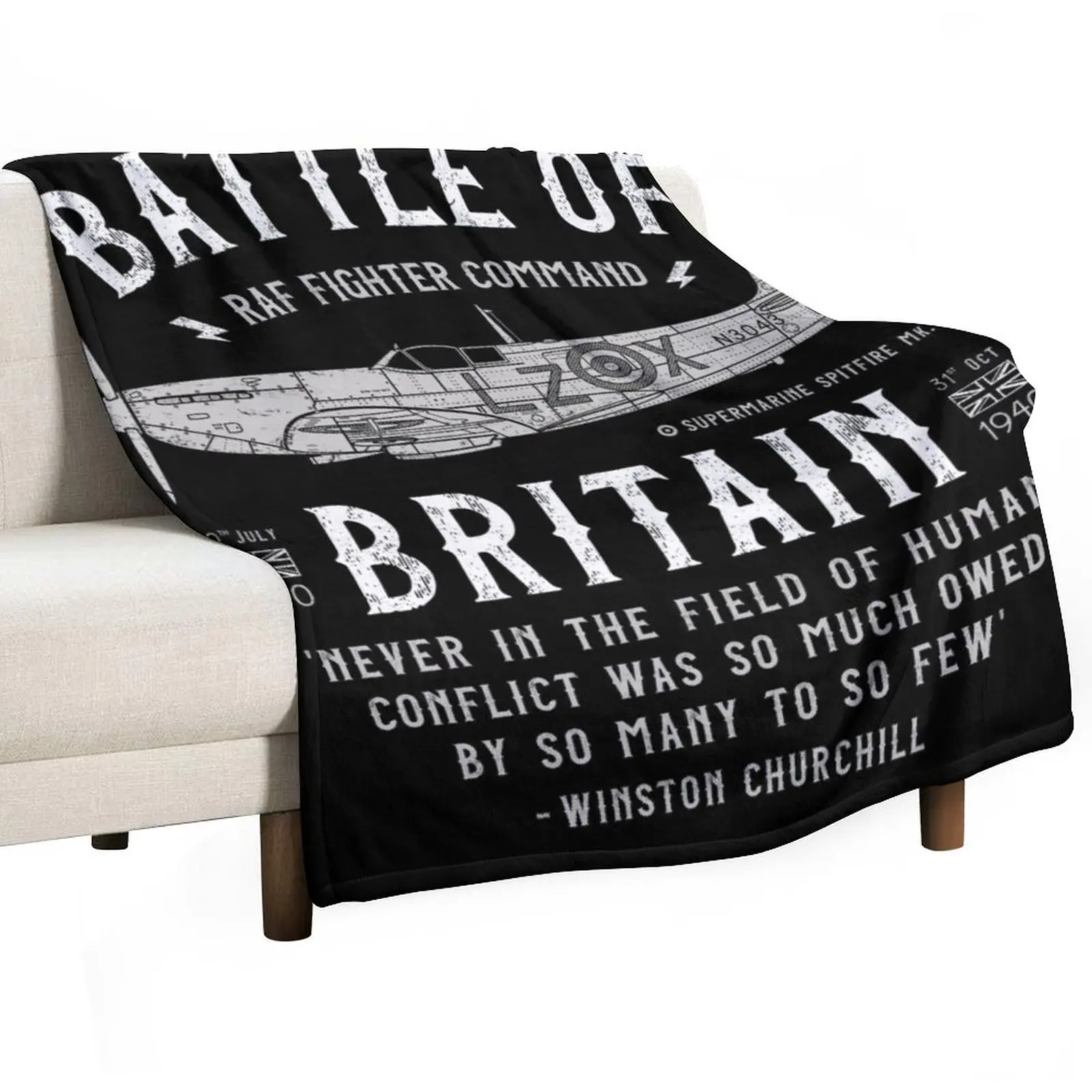 Battle of Britain - Spitfire Throw Blanket Loose christmas decoration Blankets