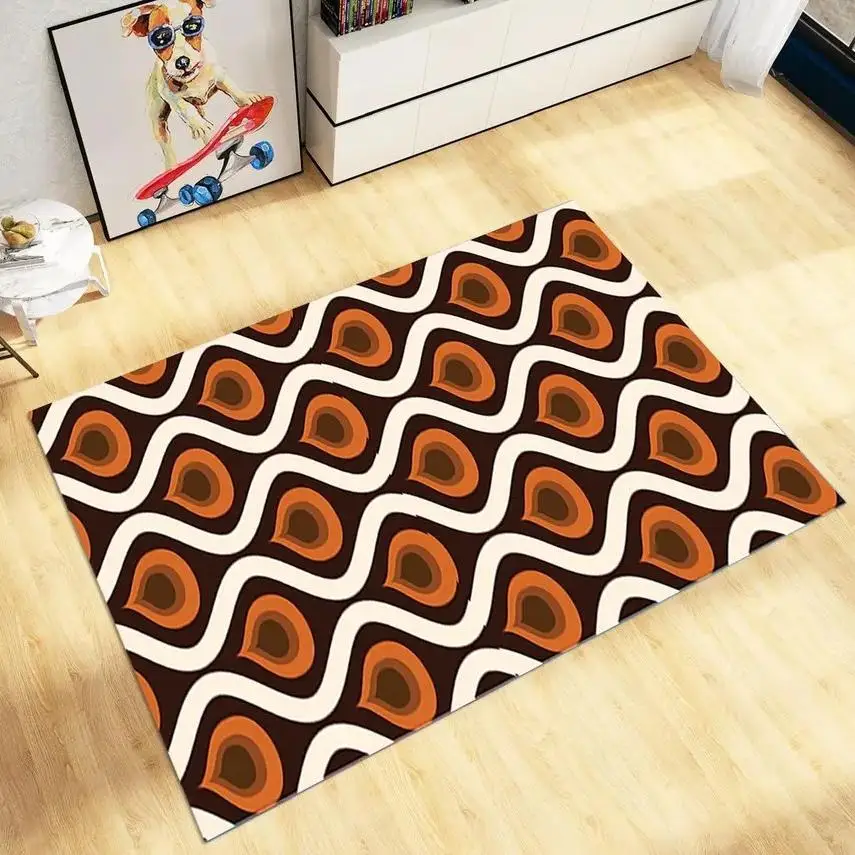 Mid Century Rug, 70s Rug, Modern Retro Rug, Art Deco Pattern, Abstract Rug, Colorful Rug, Area Rug, Living Room, Modern Carpet