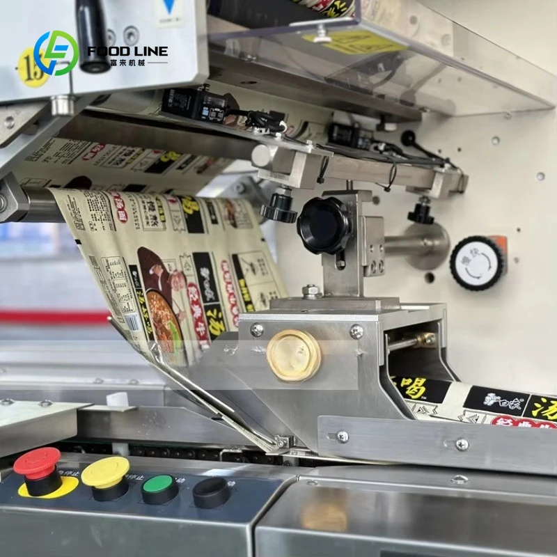 Maßgeschneiderte Instant-Nudel-Verpackungsmaschine mit Hochgeschwindigkeitsbeutel für die Großformat-Lebensmittelverarbeitung und Kartonverpackung