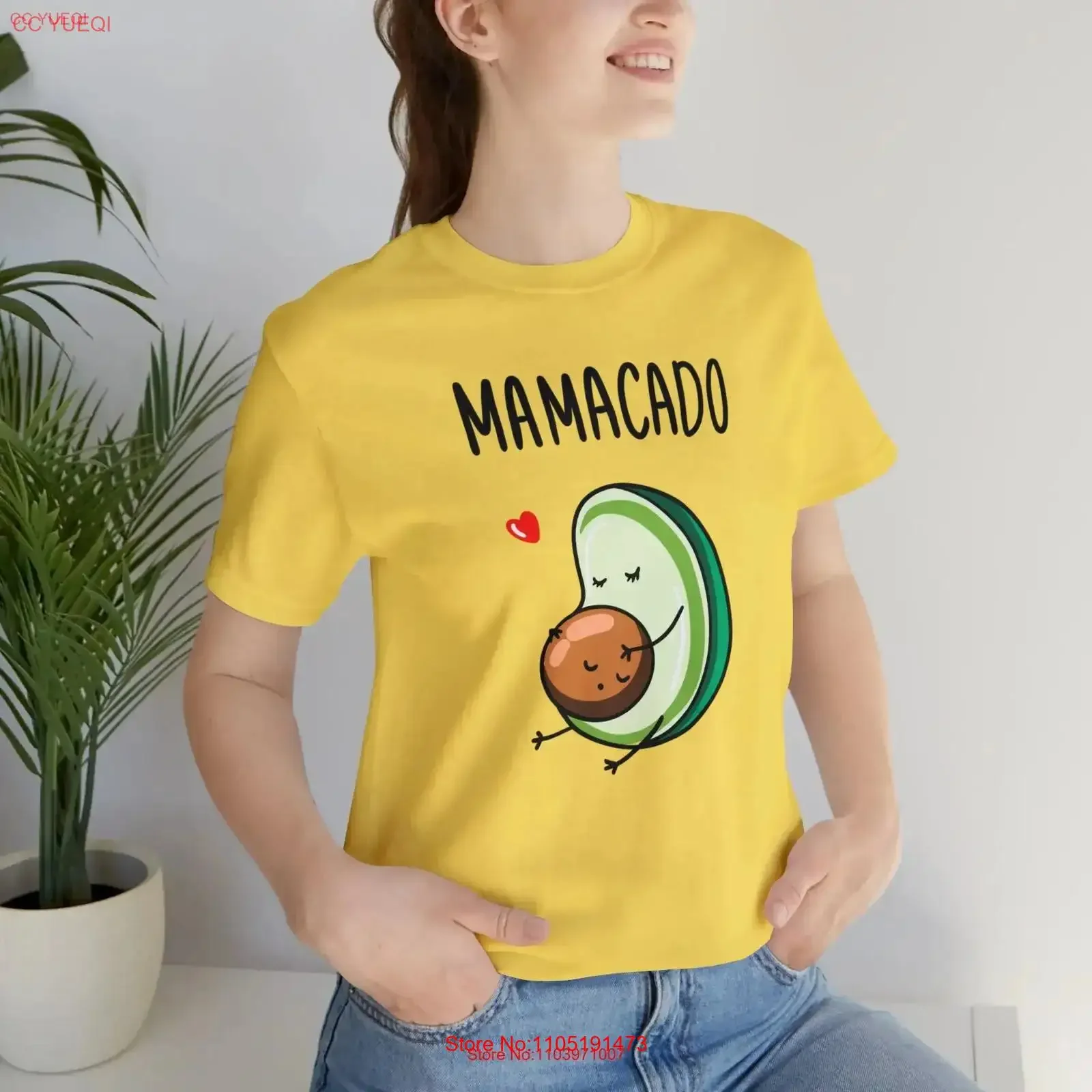 Cute Funny Avocado T Shirt Mamacado Mom GifT Jersey vintage Washed Soft designer clothes streetwear fashion Unisex Slightly