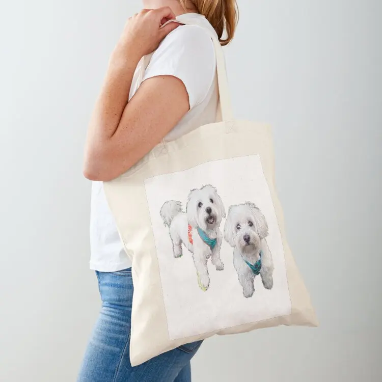

Maya and Yuki Maltese Tote Bag bags woman 2025 Canvas bag hand bags bag for beach