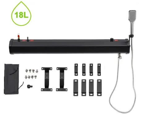 2024 تصميم جديد سعر المصنع مباشرة سقف السيارة خزان المياه 20L التخييم دش بالطاقة الشمسية البلاستيكية الاقتصادية سيارة دش بالطاقة الشمسية الطريق دش #4