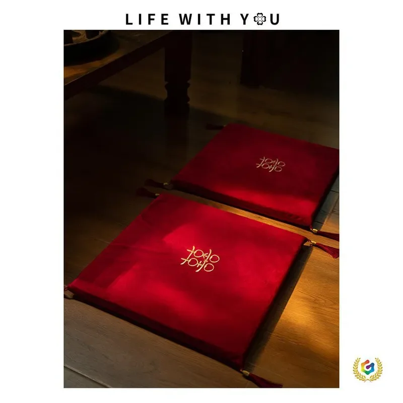 Happy character wedding tea kneeling pad wedding pair of mouth change prayer pad kneeling pad household thickened red bride