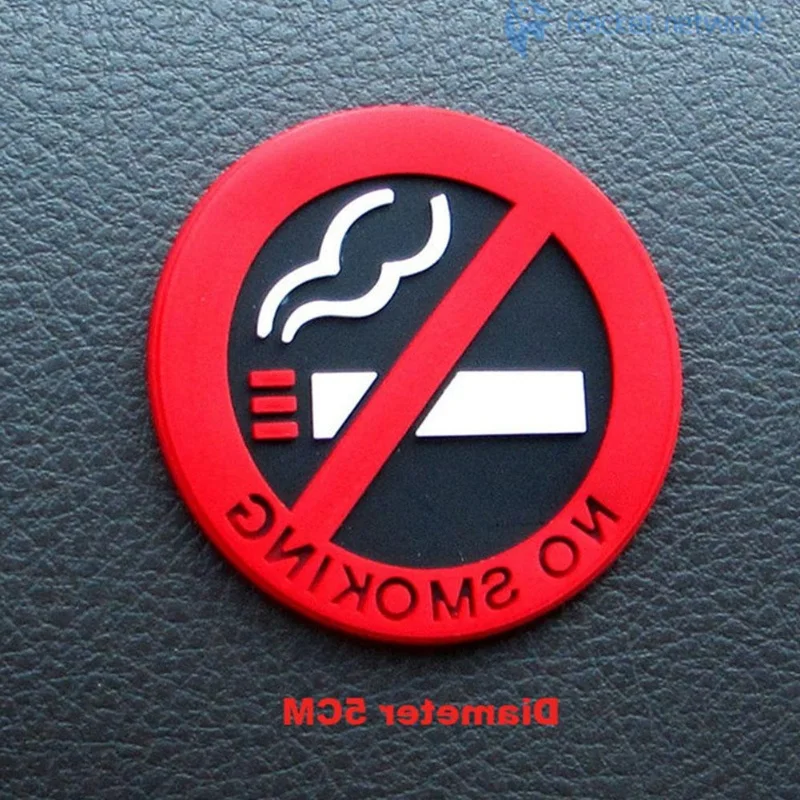 جديد ممنوع التدخين ملصقات السيارات التصميم علامة حمراء مستديرة ملصق فينيل لكرايسلر سيبرينغ فوياجر كروس فاير PT كروزر 300C Aspen Pa