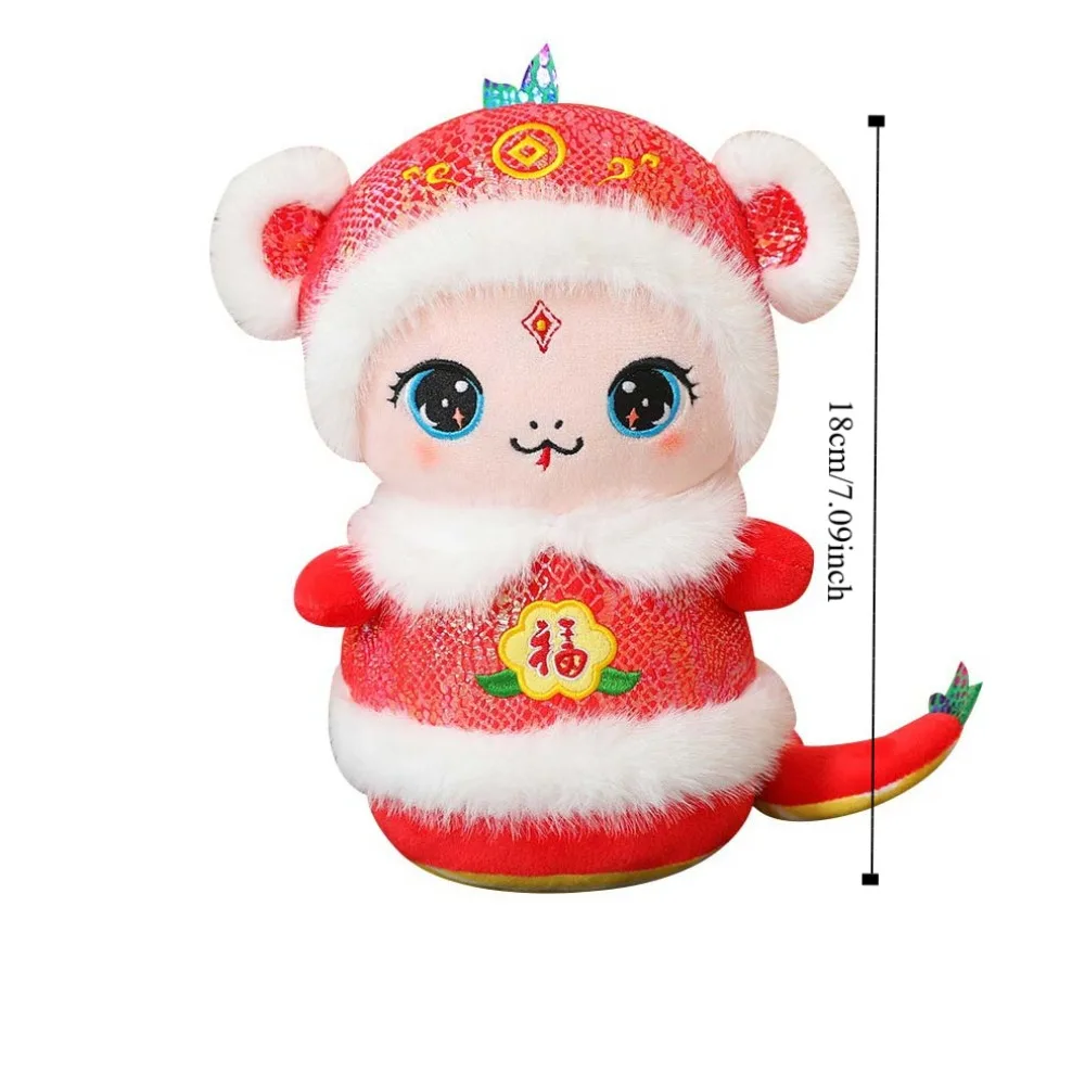 Fashion Chinese Style Snake Year Red/Yellow Creative New Year Snake Soft Cartoon Animal Pendant Bag Charm