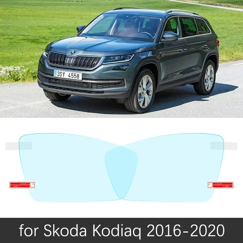Full Cover Anti Fog Film For Skoda Kodiaq 2016~2020 Rearview Mirror Protective Rainproof Clear Anti-fog Films Car Accessories