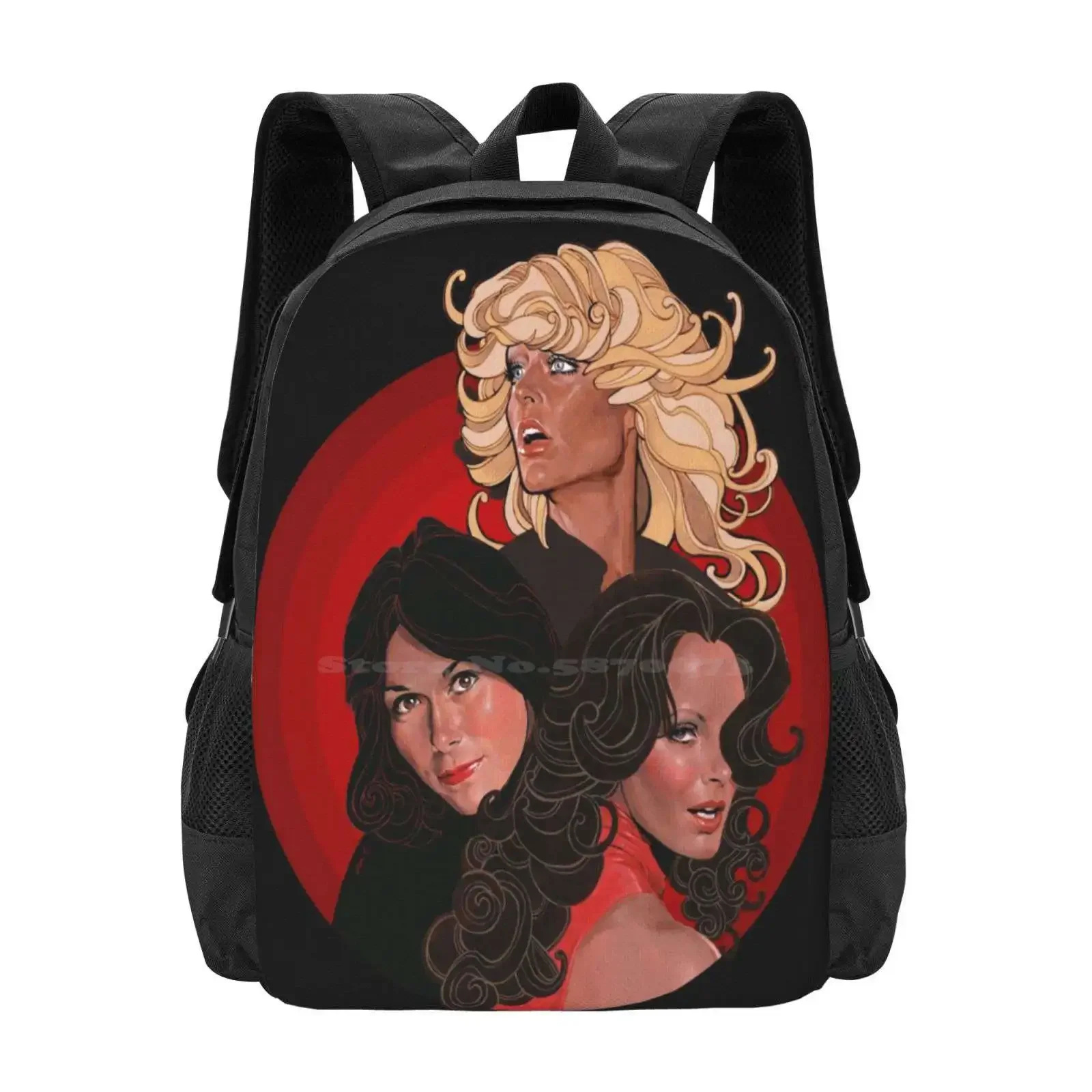

Once Upon A Time 5 Bag Backpack For Men Women Girls Teenage Farrah Fawcett Kate Jackson Jaclyn Smith Charlies Angels