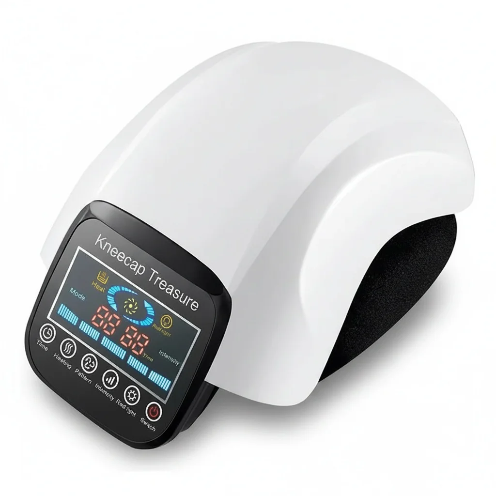 Electric Knee Massager, Rechargeable ABS Joint Circulation Warmer, Arthritis Hot Compress Physiotherapy Massage Device