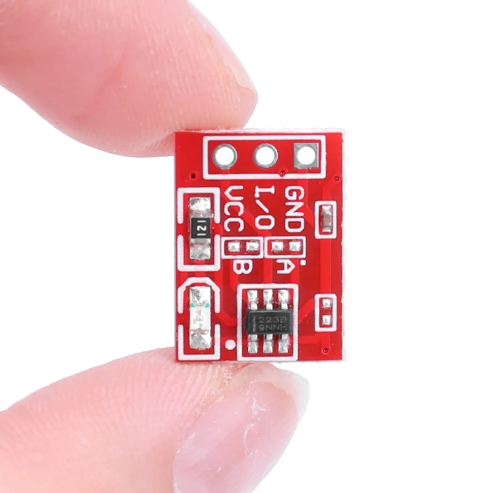 1-10 unids/lote nuevo módulo de botón táctil TTP223 tipo condensador Sensor de Interruptor táctil de bloqueo automático de un solo canal para Arduino 2,5 V-5,5 V