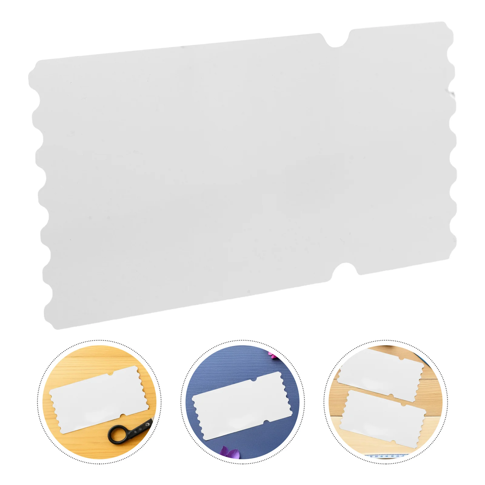 

8pcs Heat Transfer Ticket Blanks 14X7Cm White Pet Sublimation Sheets Waterproof Diy Event Tags For Wedding Party Craft Souvenirs