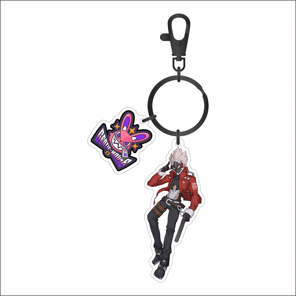 NEW Cosplay Game ZZZ PVC Keychain Zenless Zone Zero Figure Von Lycaon Badges Pendant Keyring Key Bag Accessory Gifts For Friends