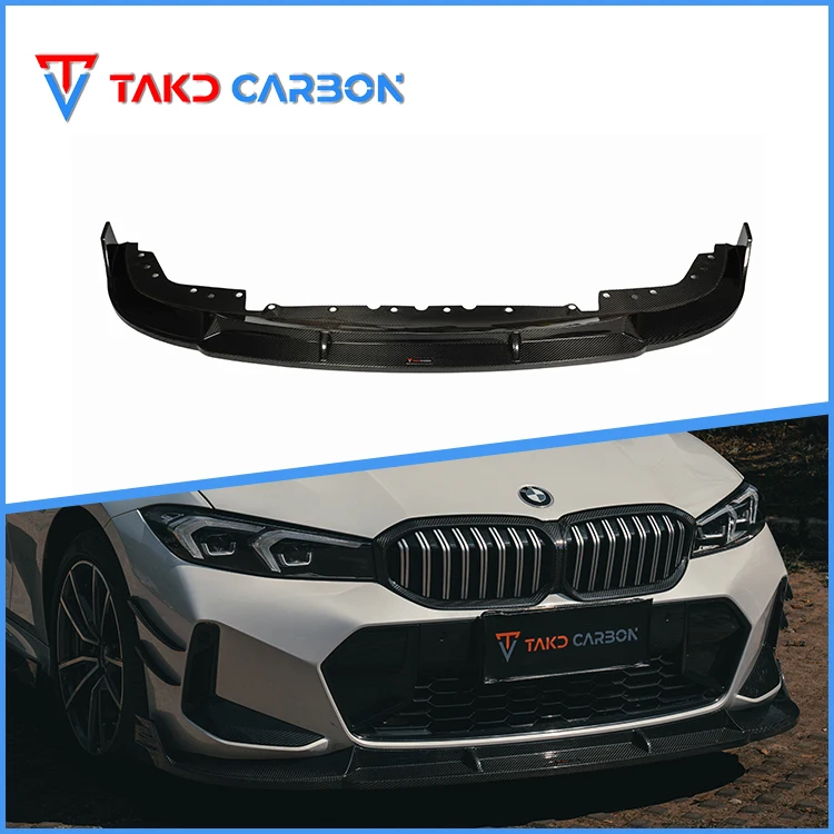 

TAKD Carbon Universal Rear Spoilers Dry Carbon Fiber New Design Front Bumper Lip Diffuser for bmws 3 Series G20 G28 2023