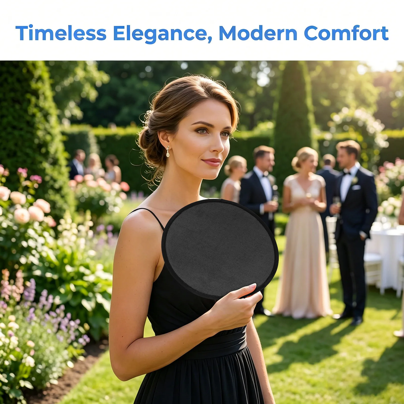 2pcs Foldable Flying Disc Fans Diy Round Fun Handheld Cooling Fan Summer Handheld Fan Round Folding Fan For Wedding Party