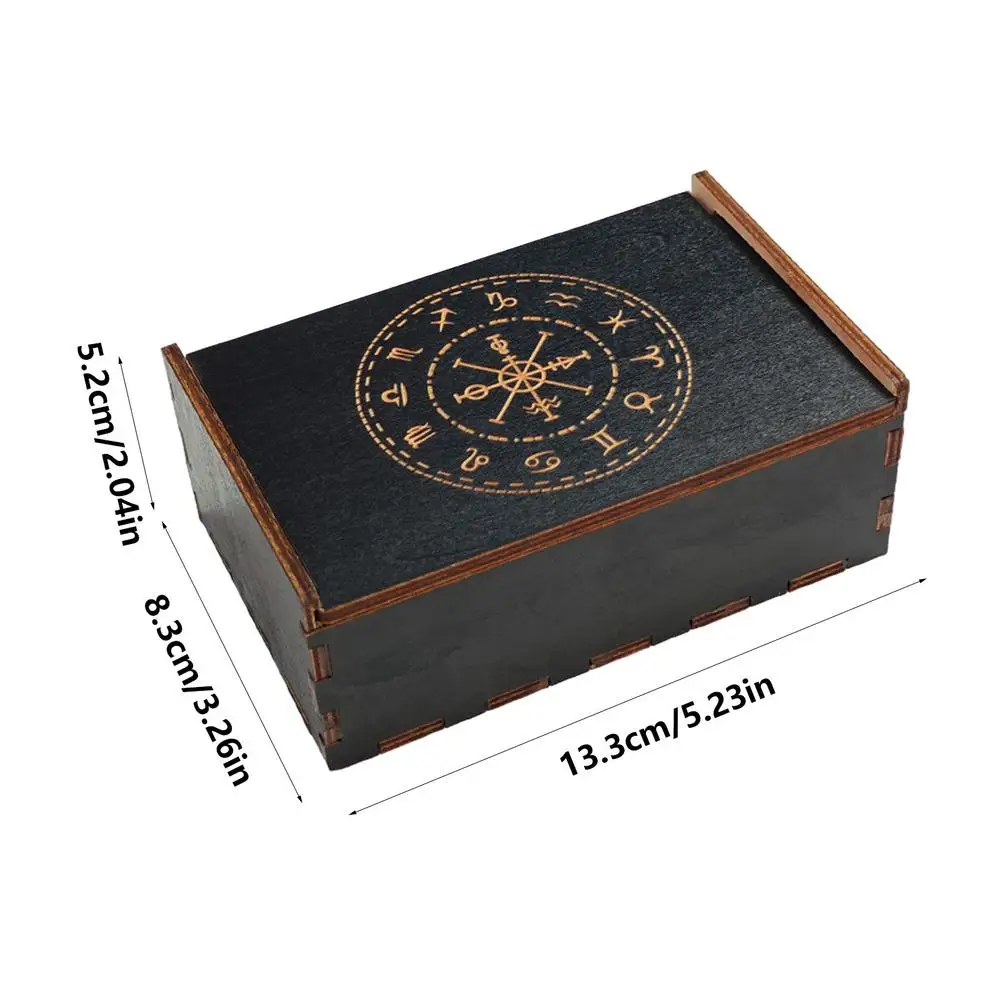 Caja De Almacenamiento De Madera Para Tarot – Diseño Push-pull, 15x9x5 Cm, Versátil Para Joyas, Dados O Decoración