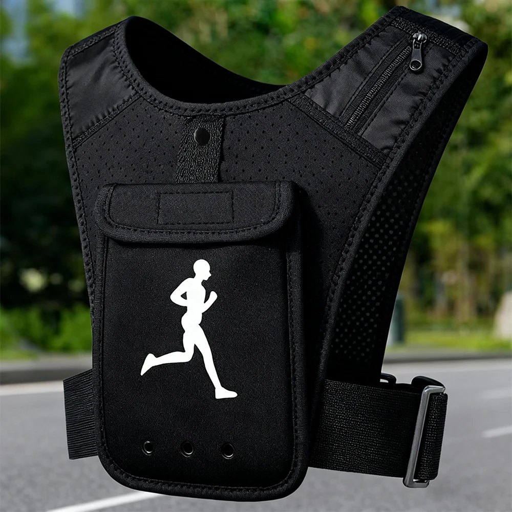 

Multi-Function Bike Vest Bag - Dedicated Compartments for Phone, Water, Tools & More, Breathable Mesh for Comfortable Ride