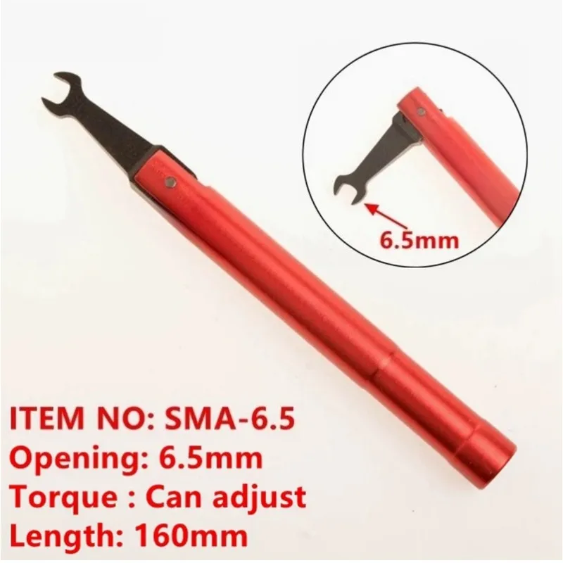 High Precision Telecom SMA RF Coaxial Connector Torque Wrench 0.5-3N.m 8-20mm Open End 6.5mm